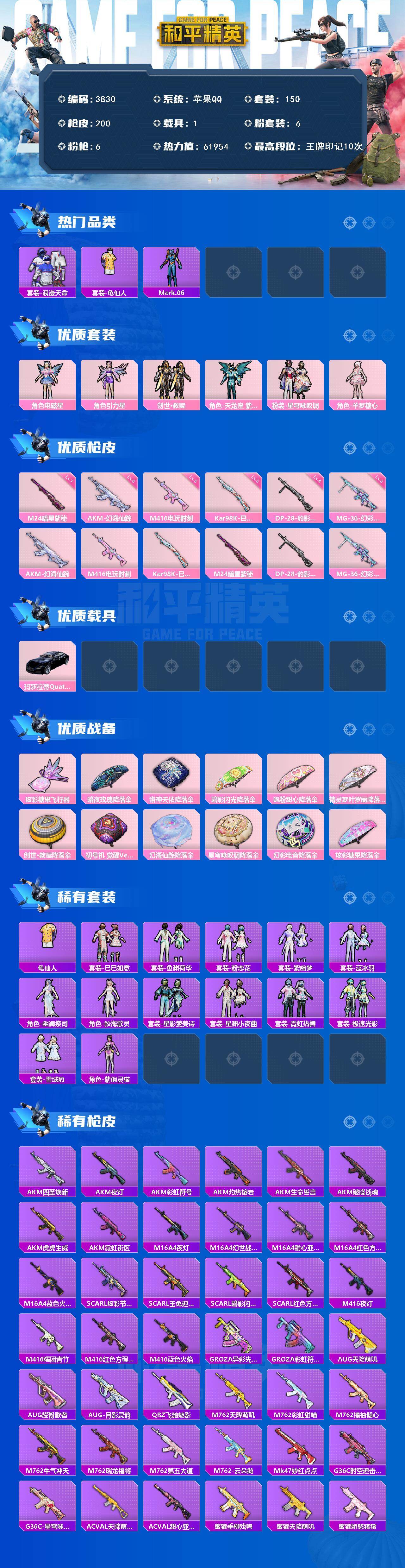 HPCMW4113390和平精英账号详情图2