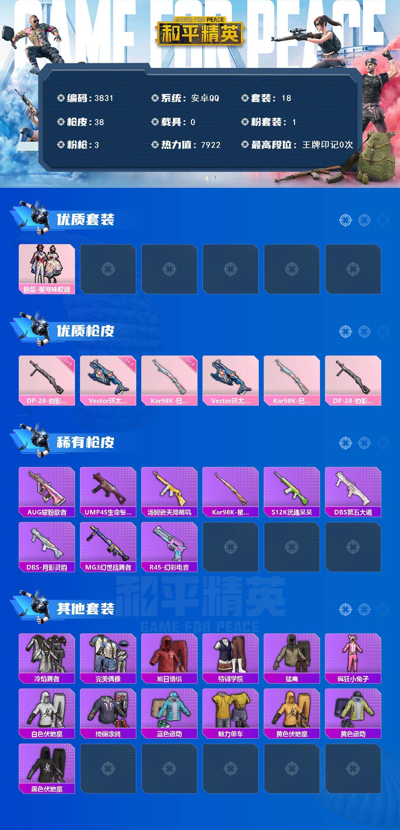 HPCMW4113379和平精英账号详情图2