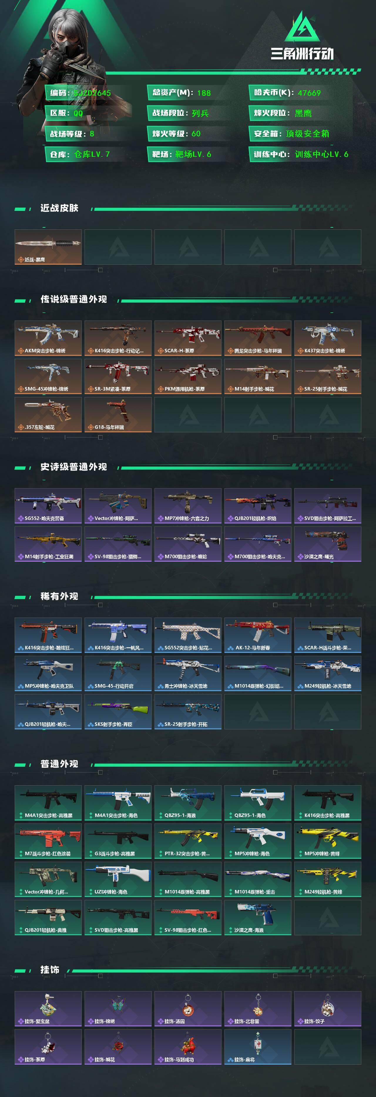 SJZQM458975三角洲行动账号详情图3