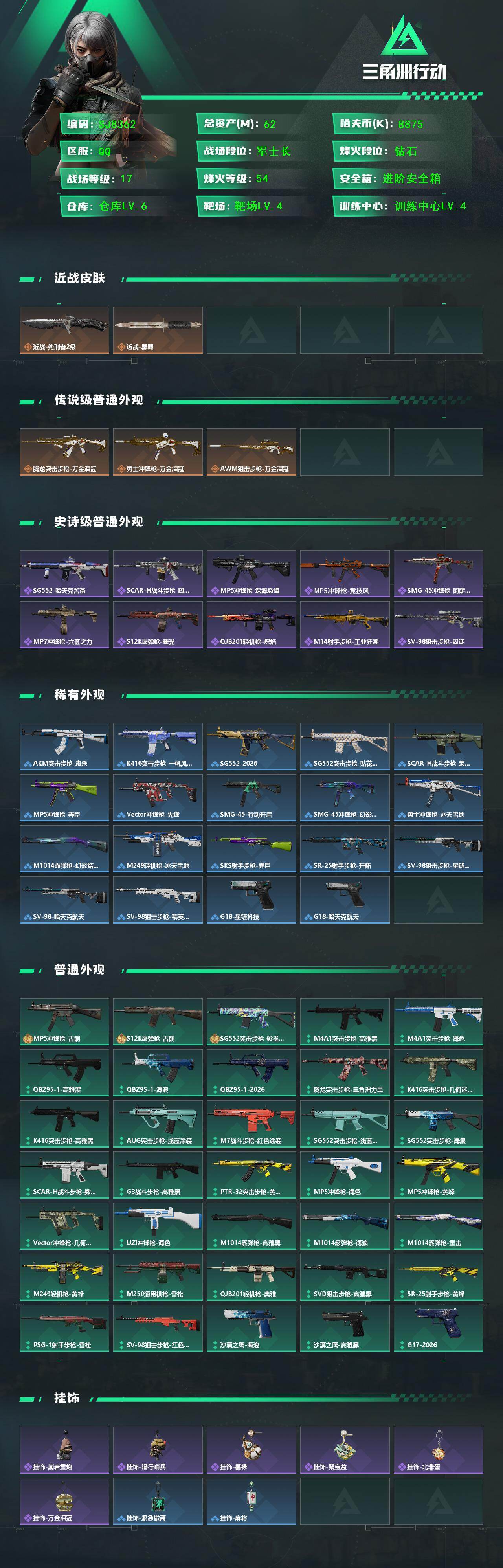 SJZEY459147三角洲行动账号详情图2