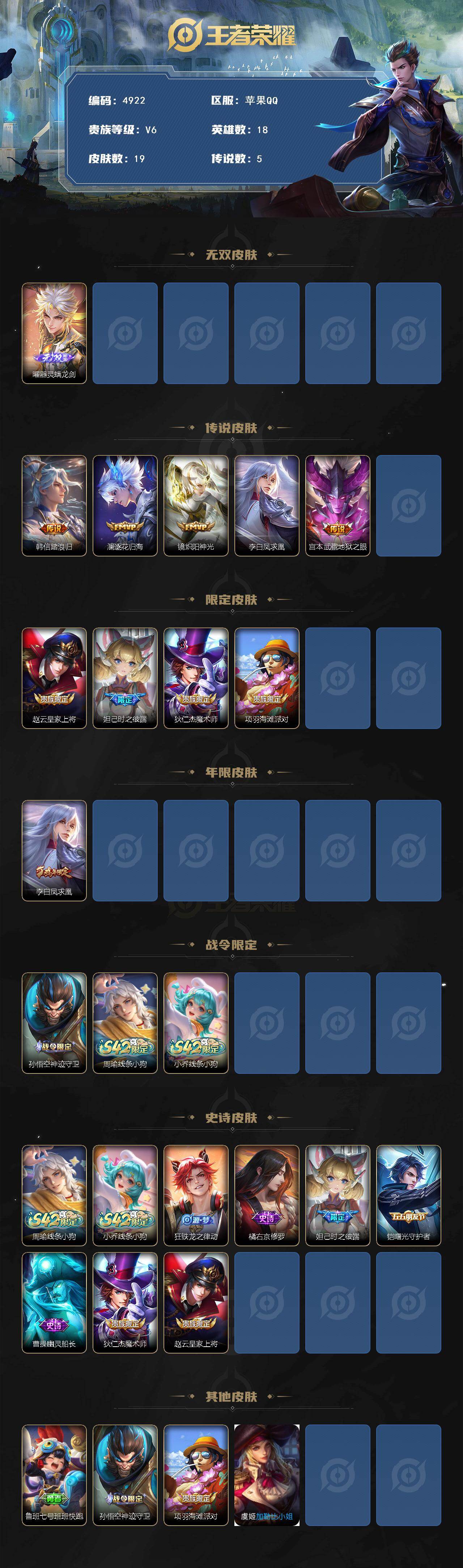 WZCMW4218552王者荣耀账号详情图2