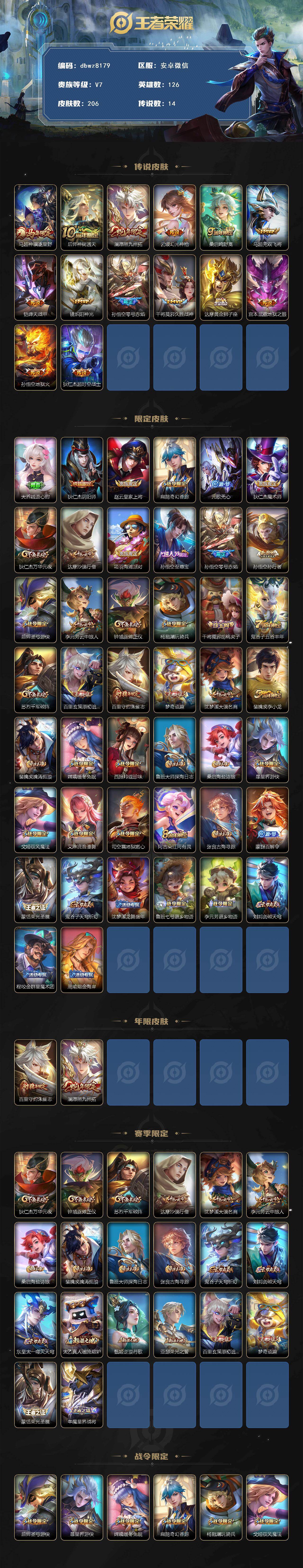 WZQM4211141王者荣耀账号详情图3