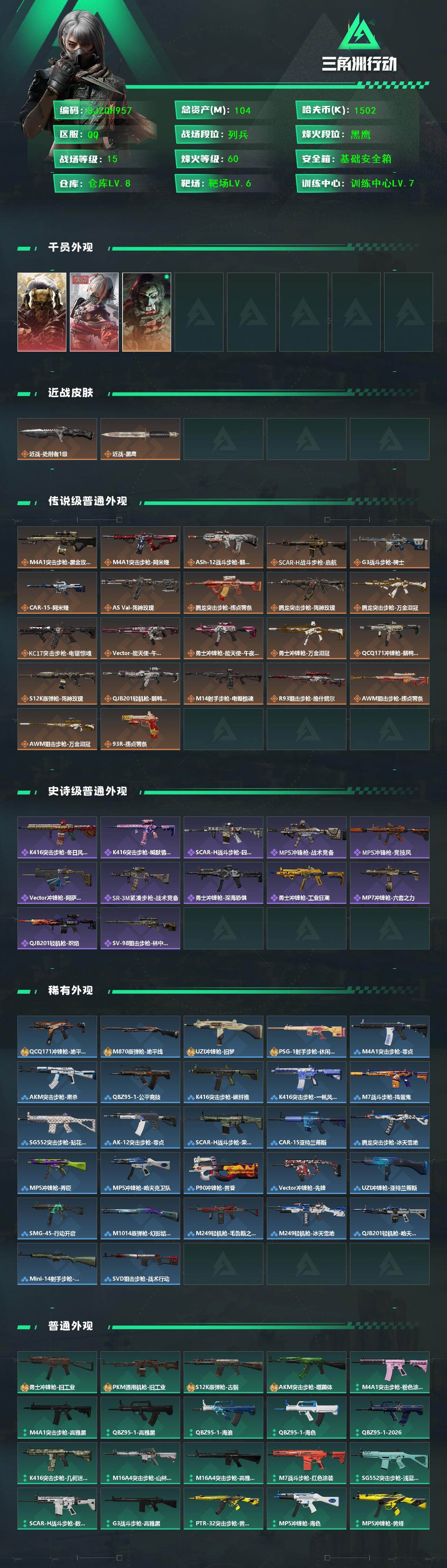 SJZEY459517三角洲行动账号详情图2