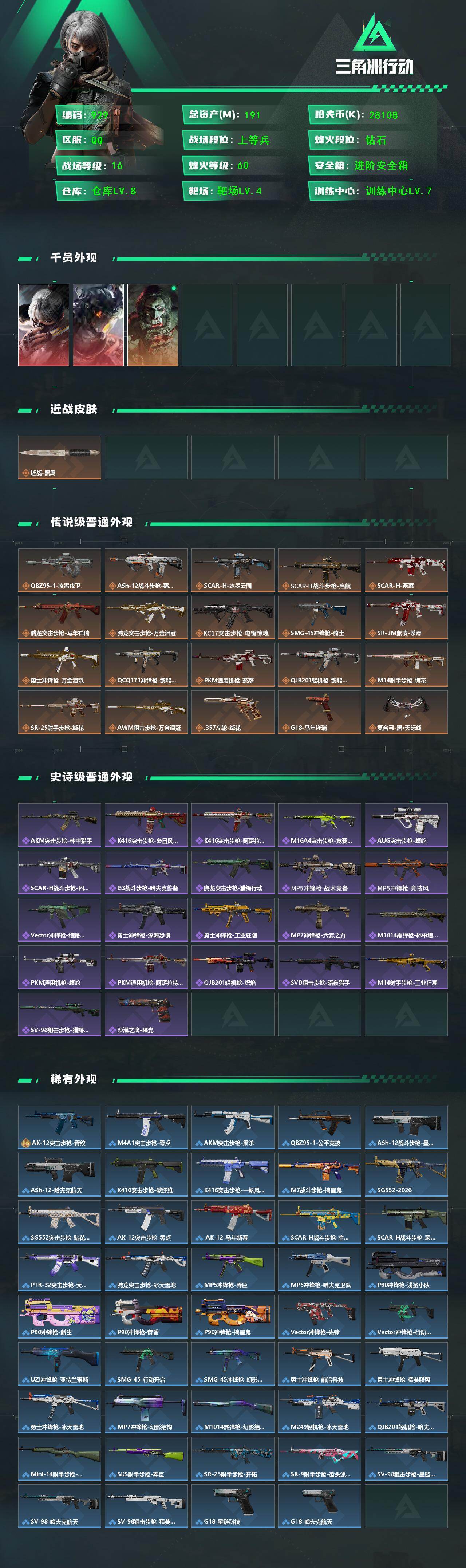 SJZCMW462150三角洲行动账号详情图2