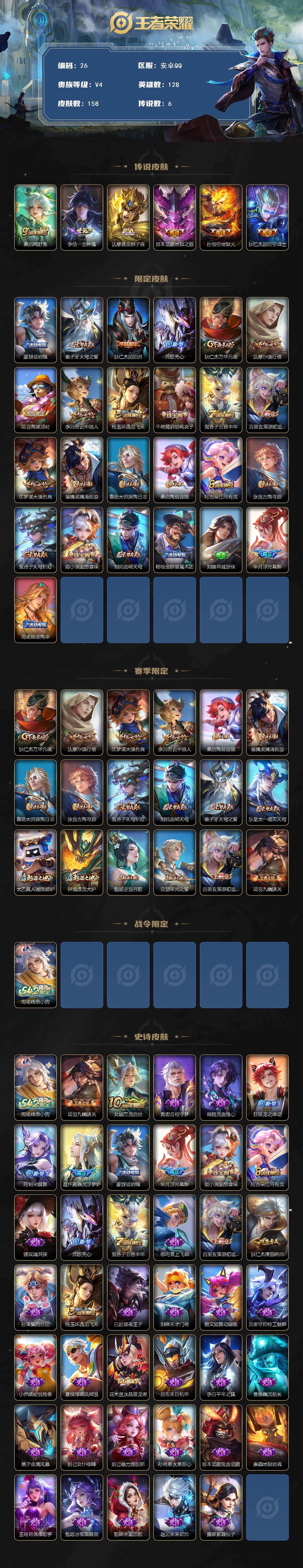 WZCMW4299506王者荣耀账号详情图2