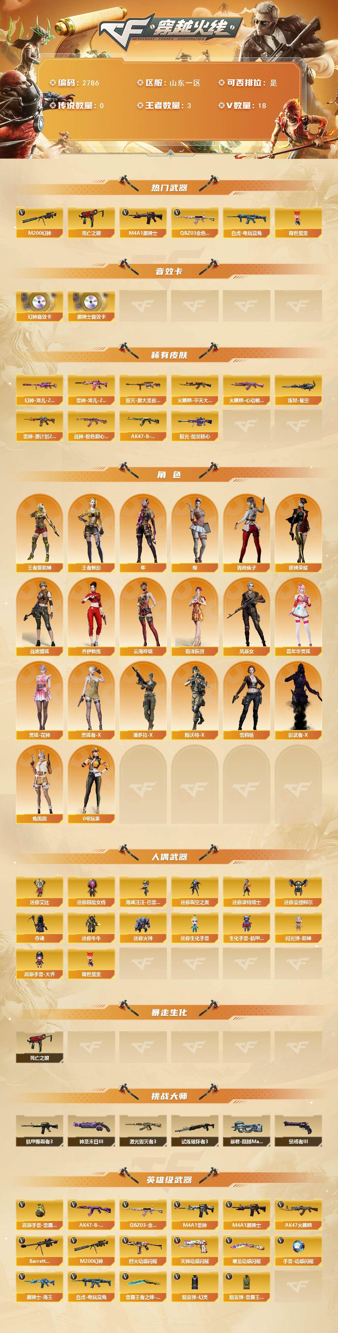 CFCMW456116穿越火线账号详情图2