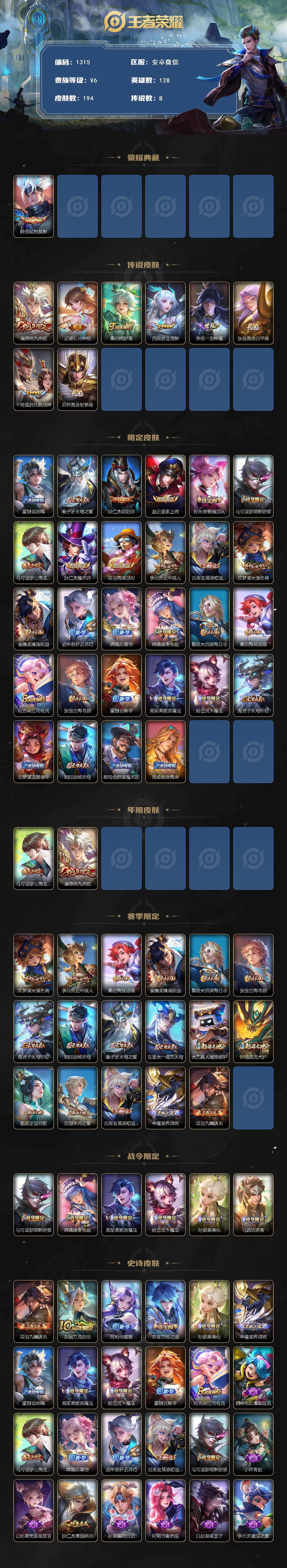 WZCMW4209289王者荣耀账号详情图2