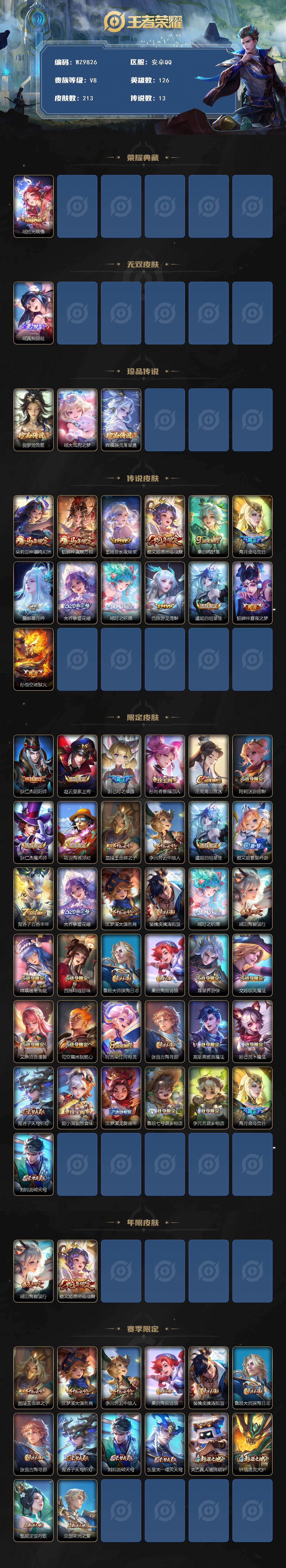 WZQM4220580王者荣耀账号详情图3