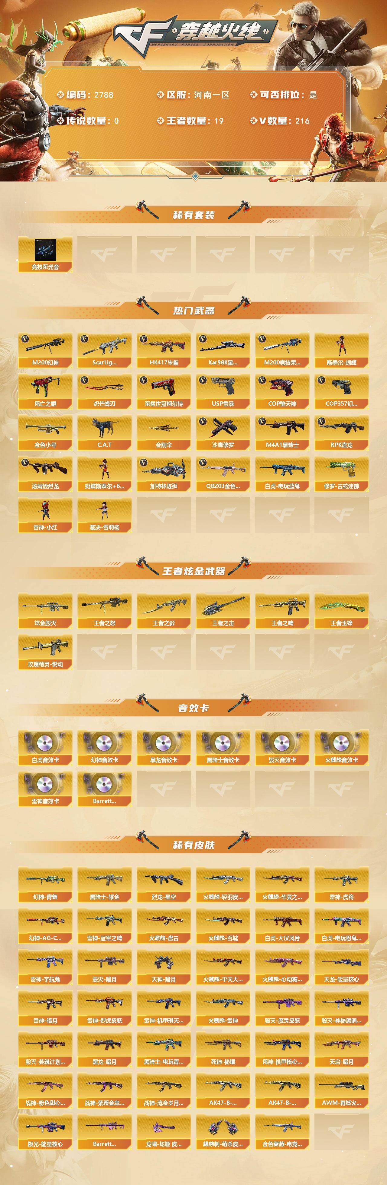 CFCMW456149穿越火线账号详情图2