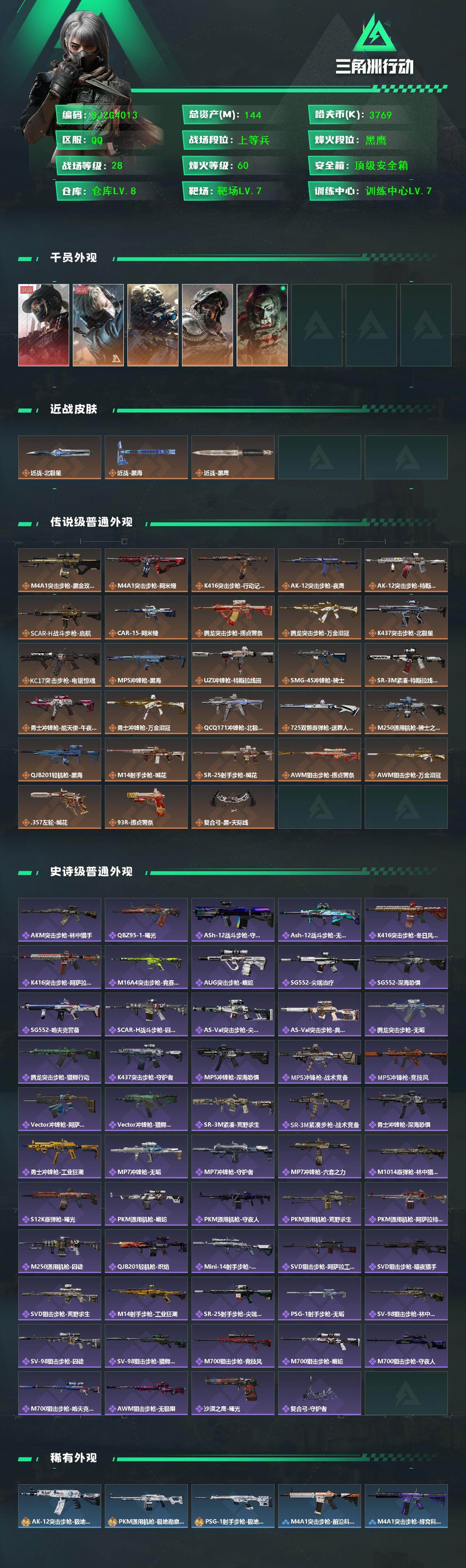 SJZQM460024三角洲行动账号详情图3