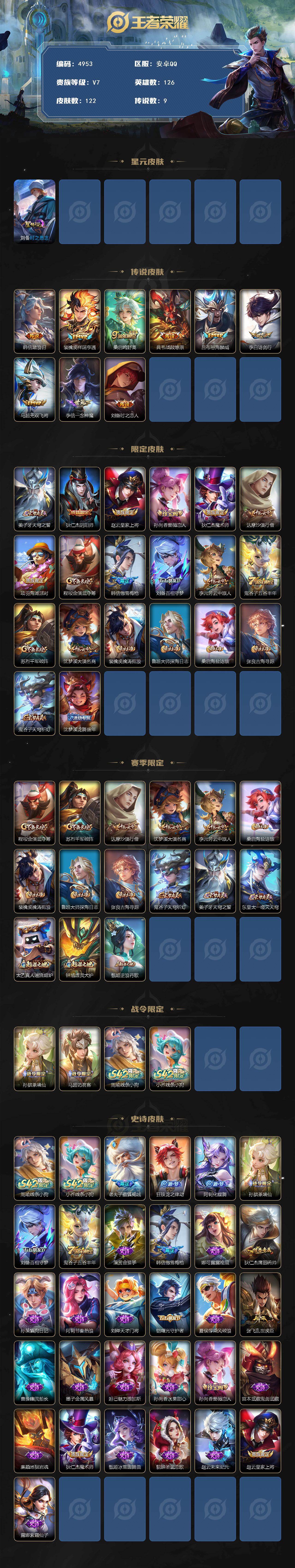 WZJZ4215199王者荣耀账号详情图2