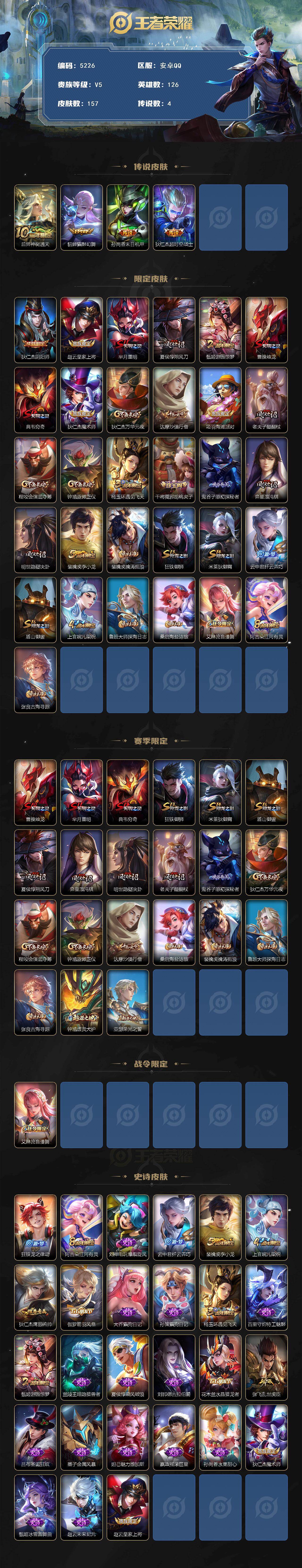 WZCMW4211487王者荣耀账号详情图2