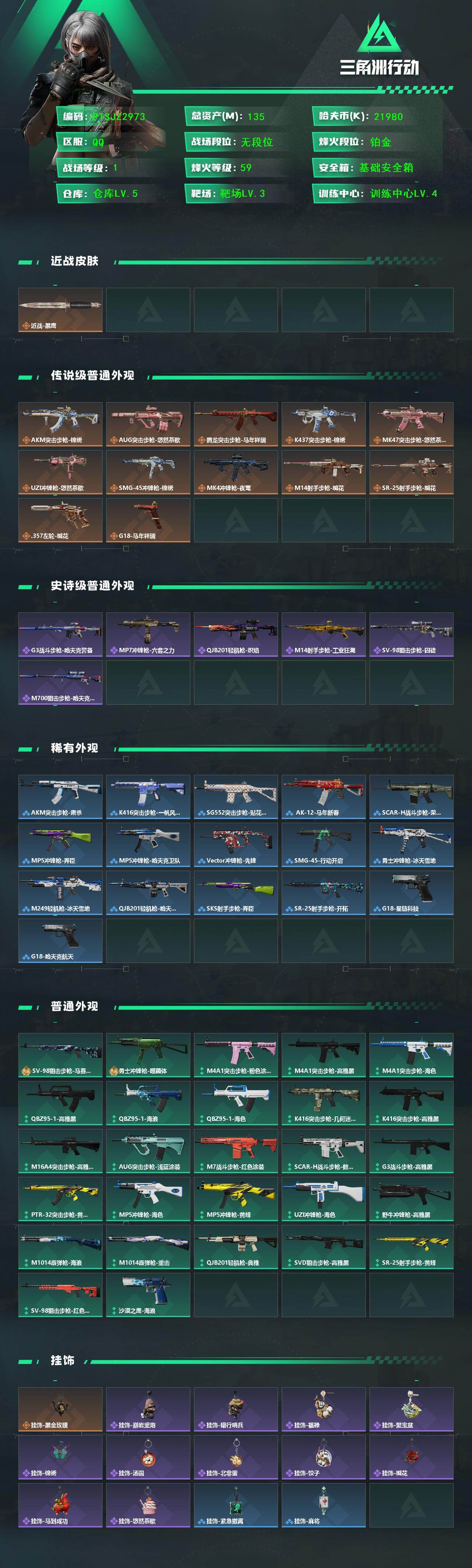 SJZQM460176三角洲行动账号详情图3