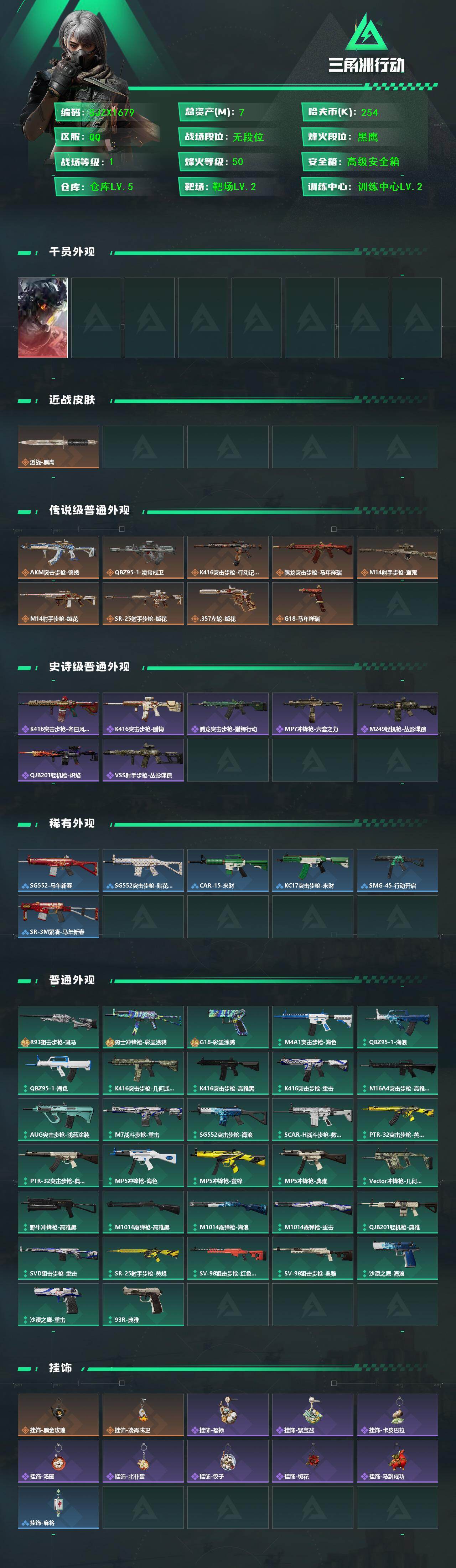 SJZEY462394三角洲行动账号详情图2