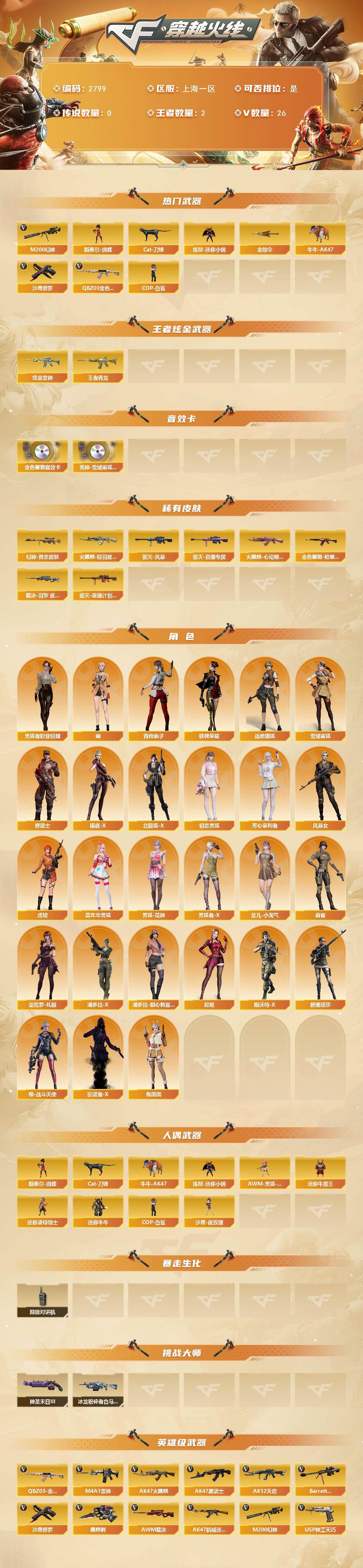 CFCMW456830穿越火线账号详情图2