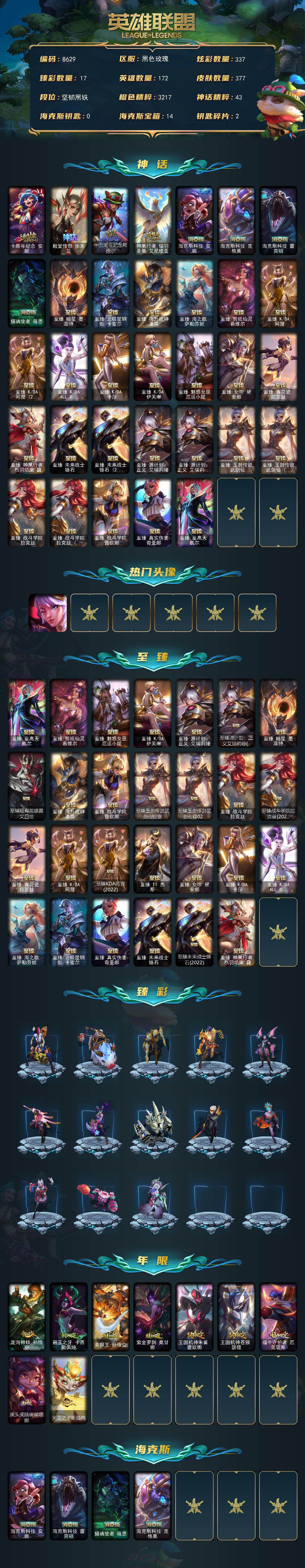 LOLLX422693英雄联盟账号详情图2