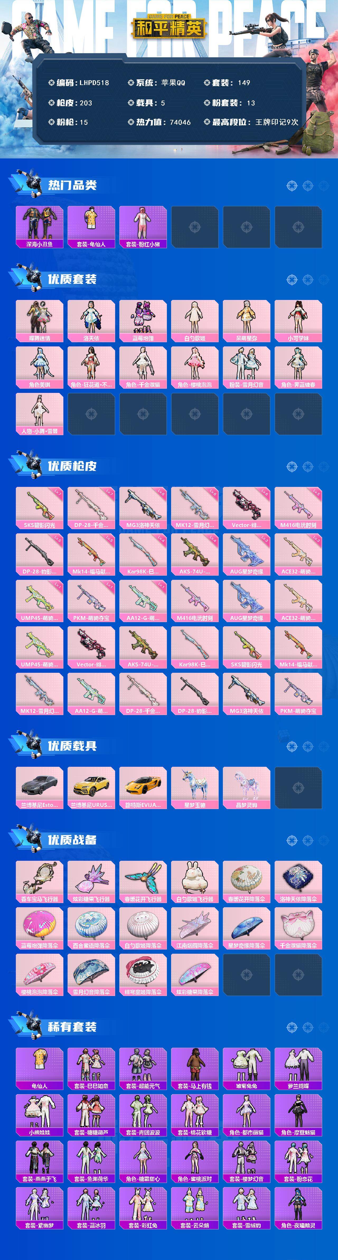 HPLE4112481和平精英账号详情图2