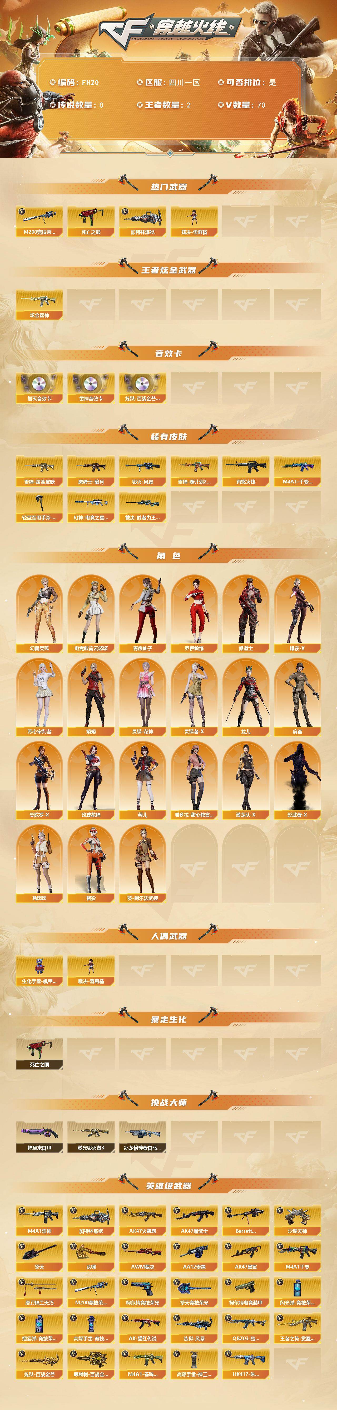 CFCMW456695穿越火线账号详情图2