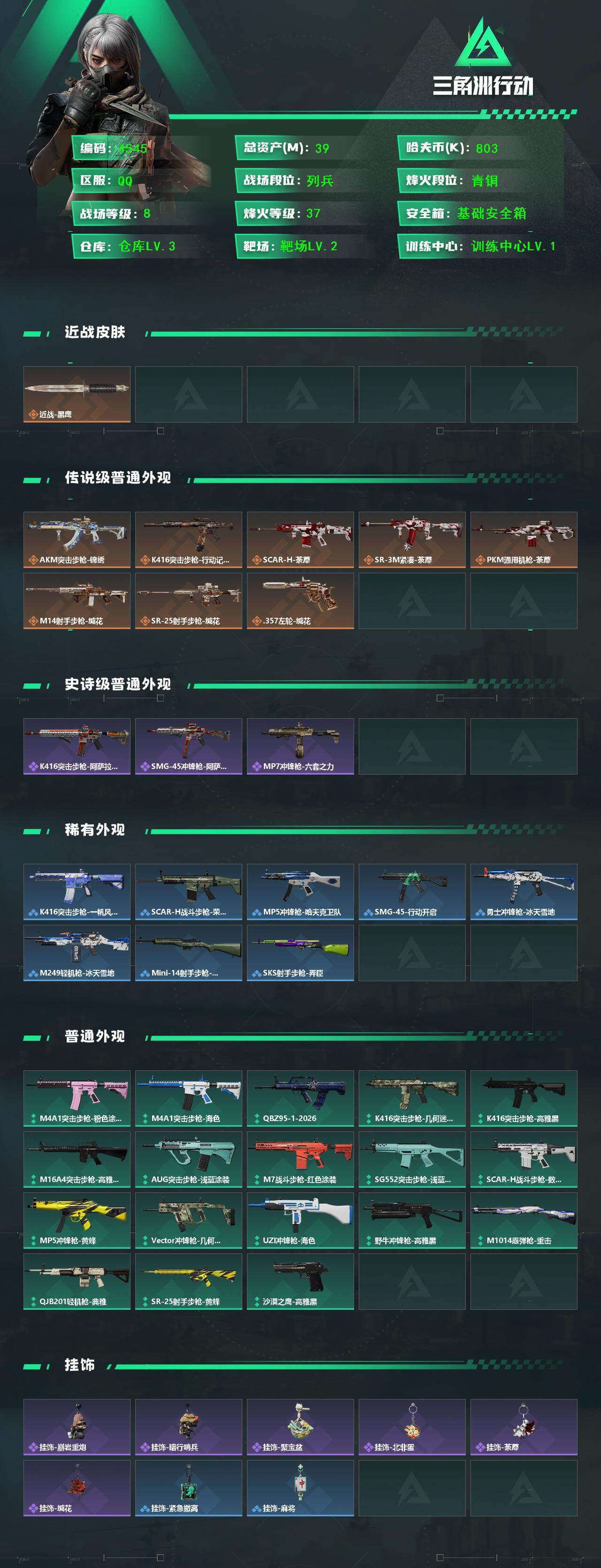 SJZCMW468788三角洲行动账号详情图3 SJZCMW468788三角洲行动账号详情图3