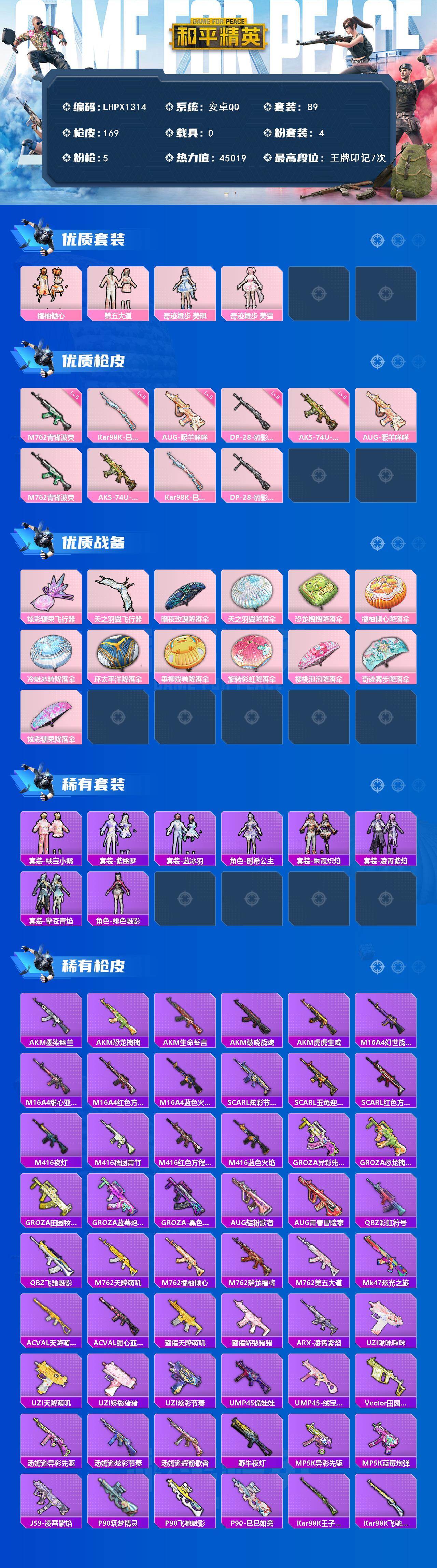 HPLE4112863和平精英账号详情图2