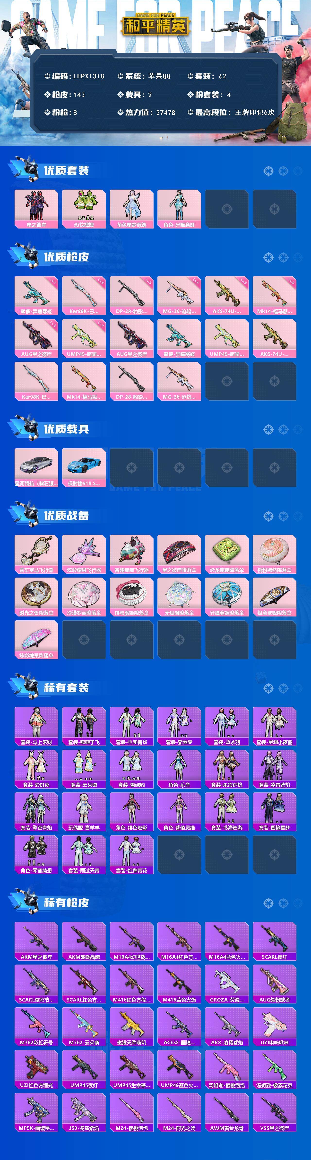 HPLE4114275和平精英账号详情图2