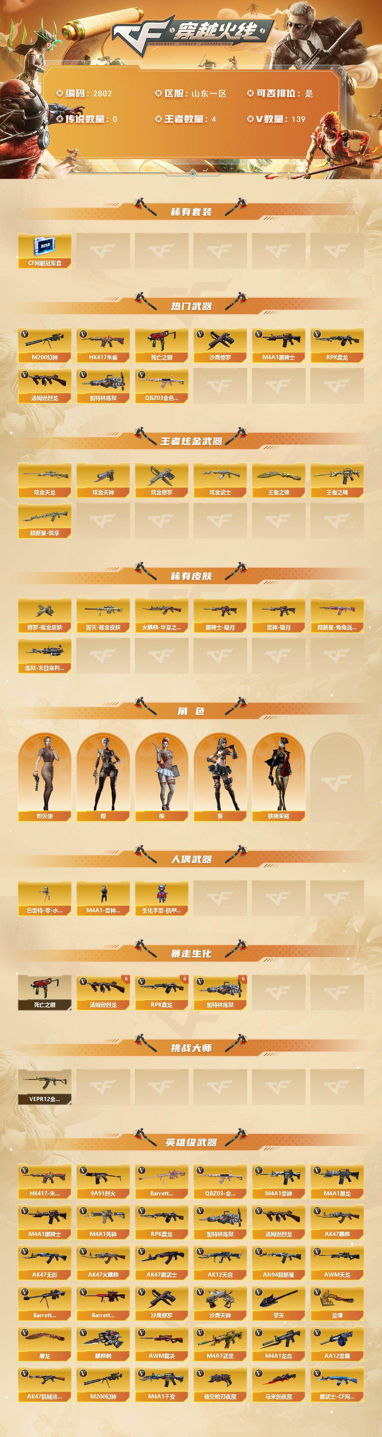 CFCMW457581穿越火线账号详情图2