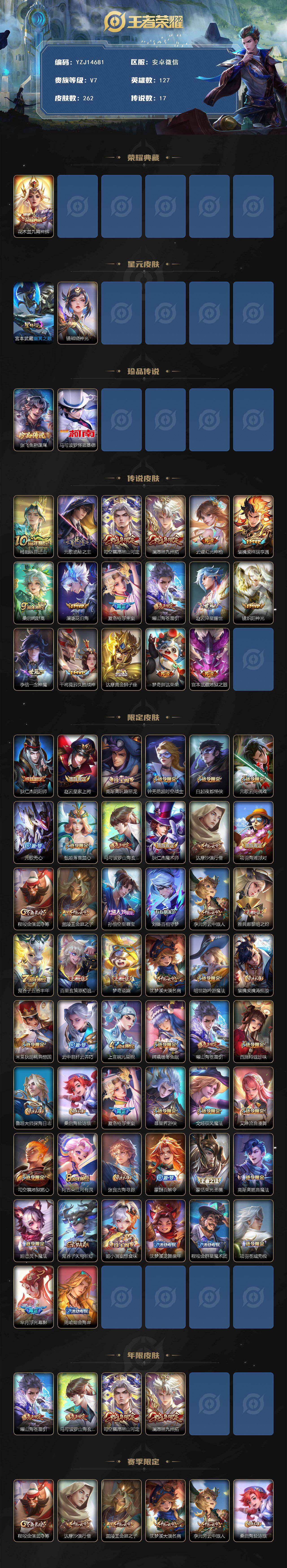 WZQM4207348王者荣耀账号详情图3