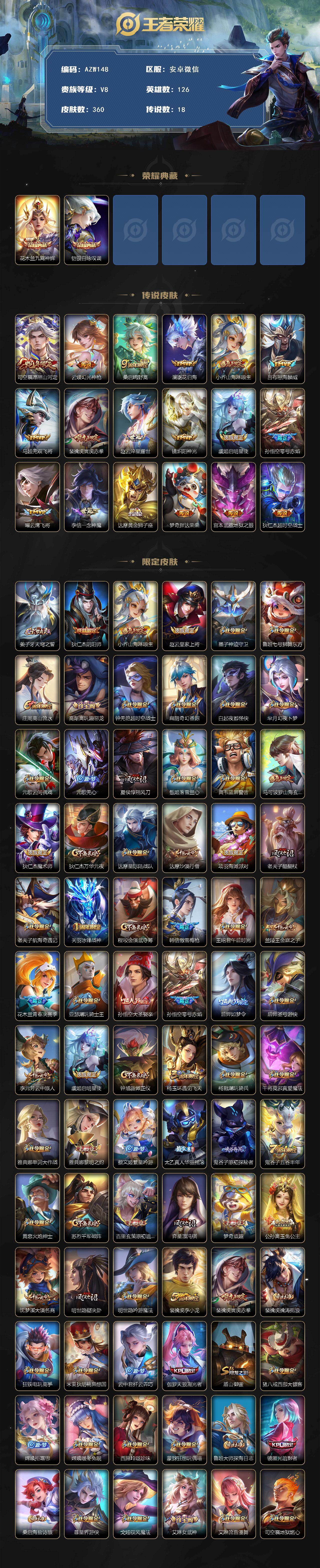 WZQM4207587王者荣耀账号详情图3