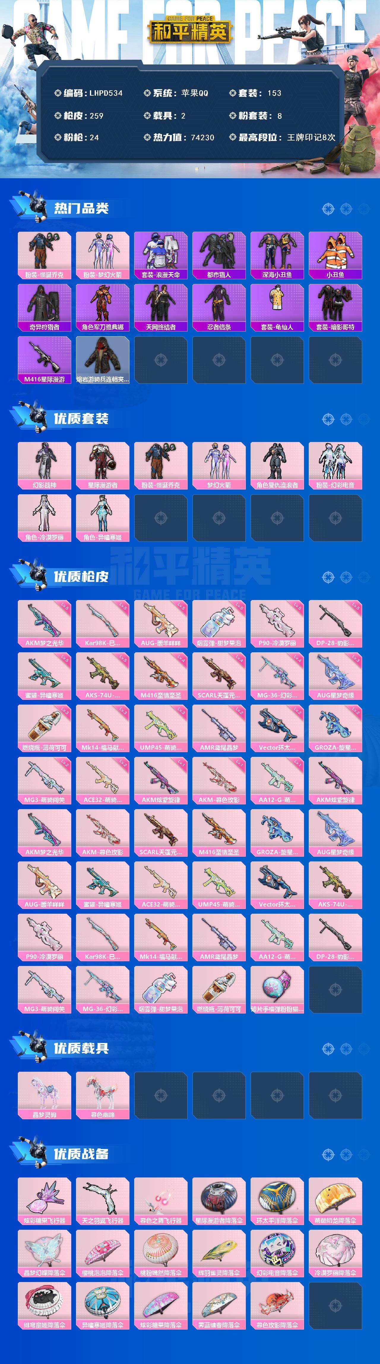 HPLX4114282和平精英账号详情图2