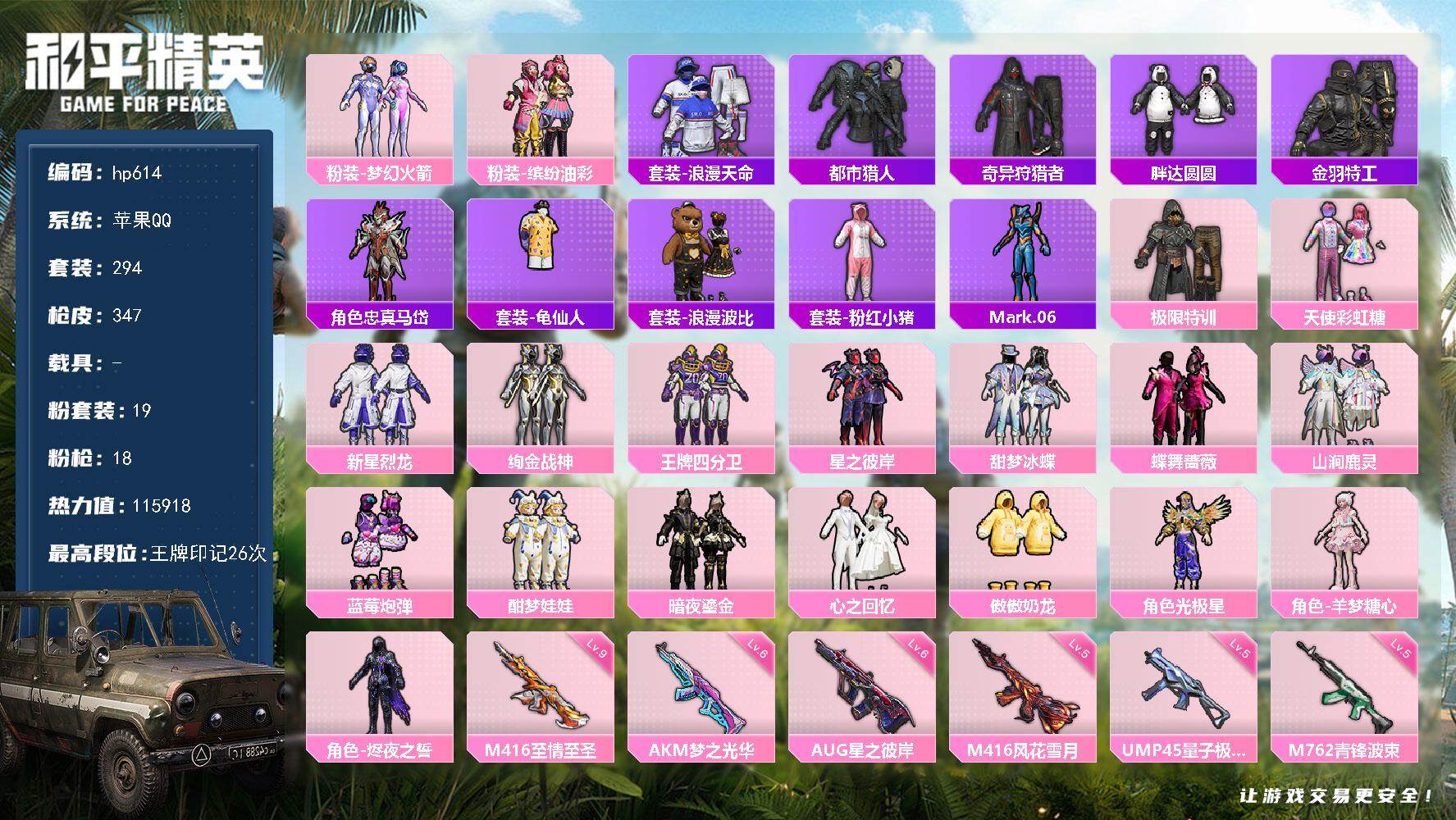 HPLX4113971和平精英账号详情图8 HPLX4113971和平精英账号详情图8