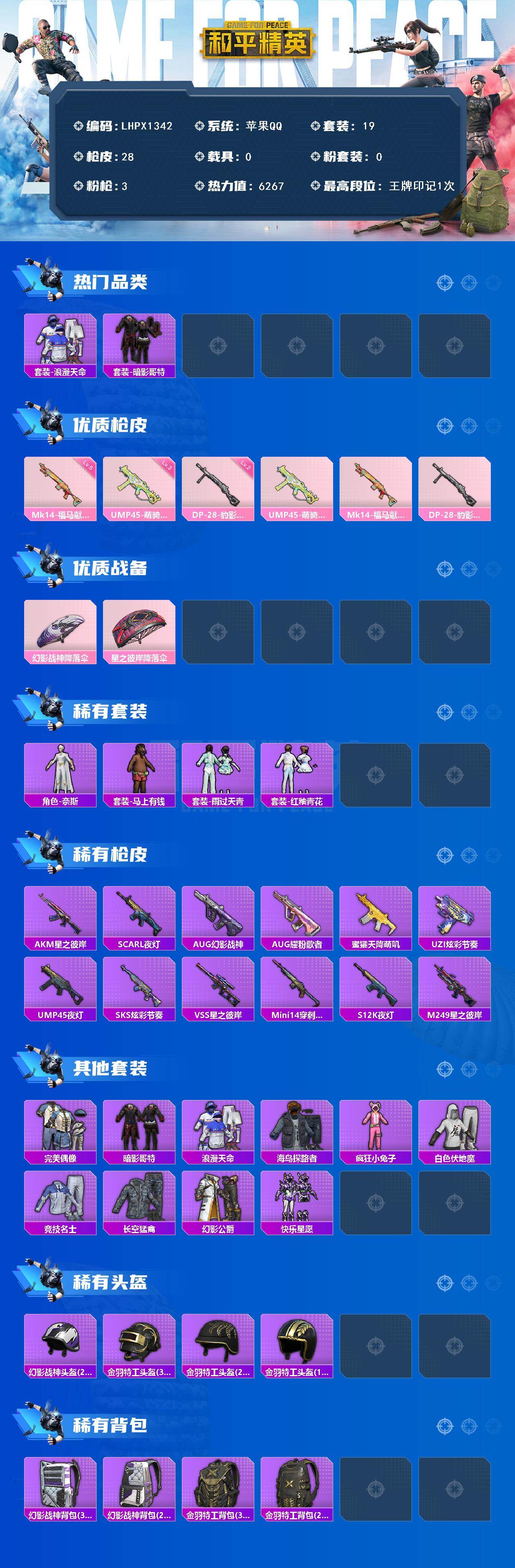 HPLX4114357和平精英账号详情图2