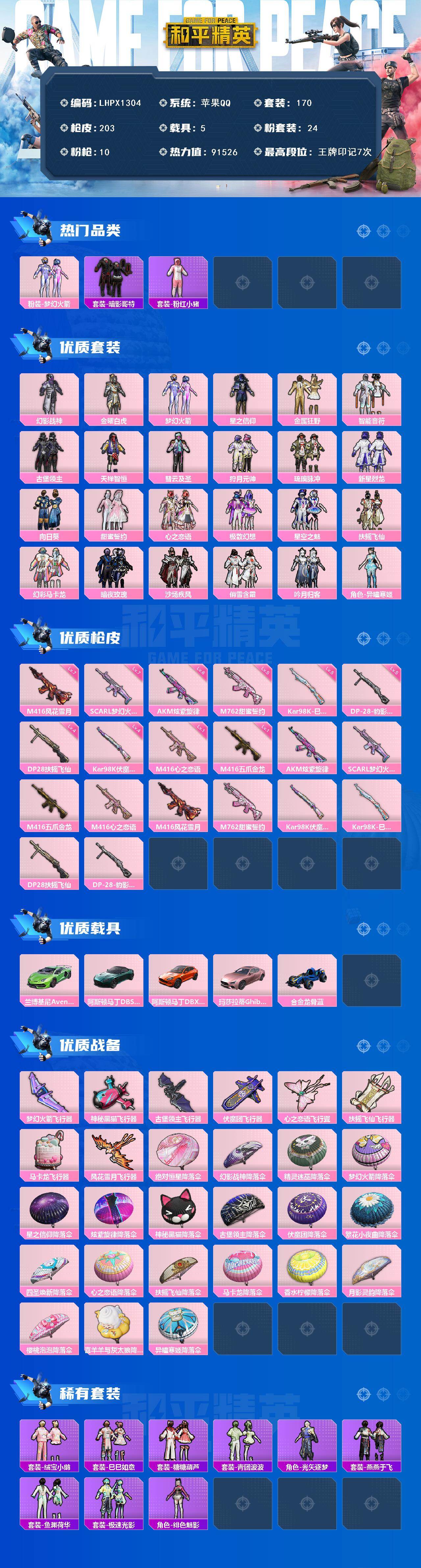 HPLE4115798和平精英账号详情图2