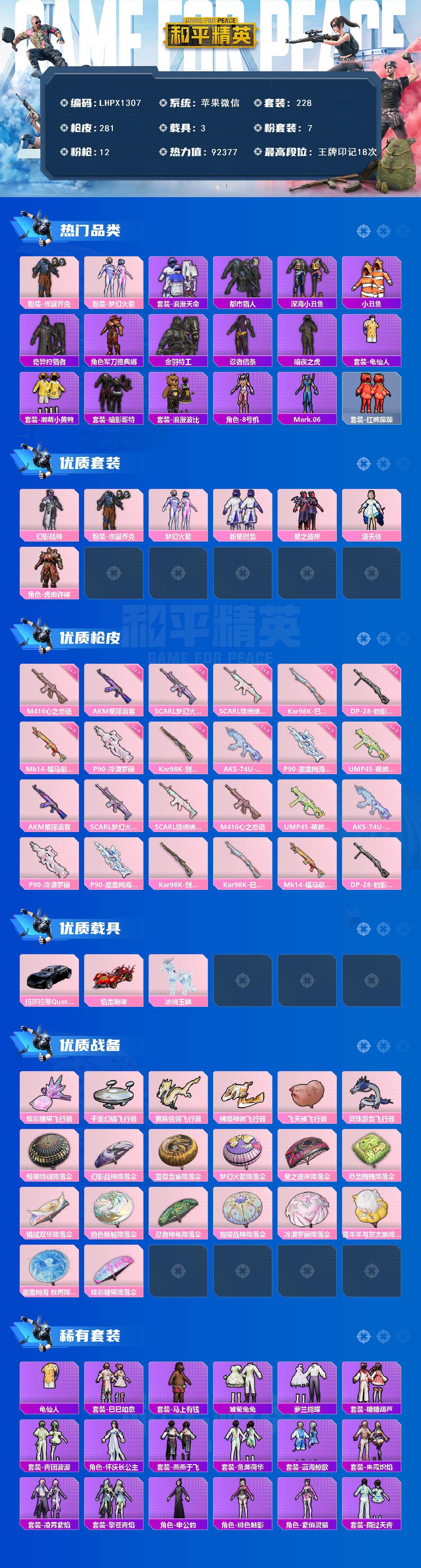 HPLX4115797和平精英账号详情图2