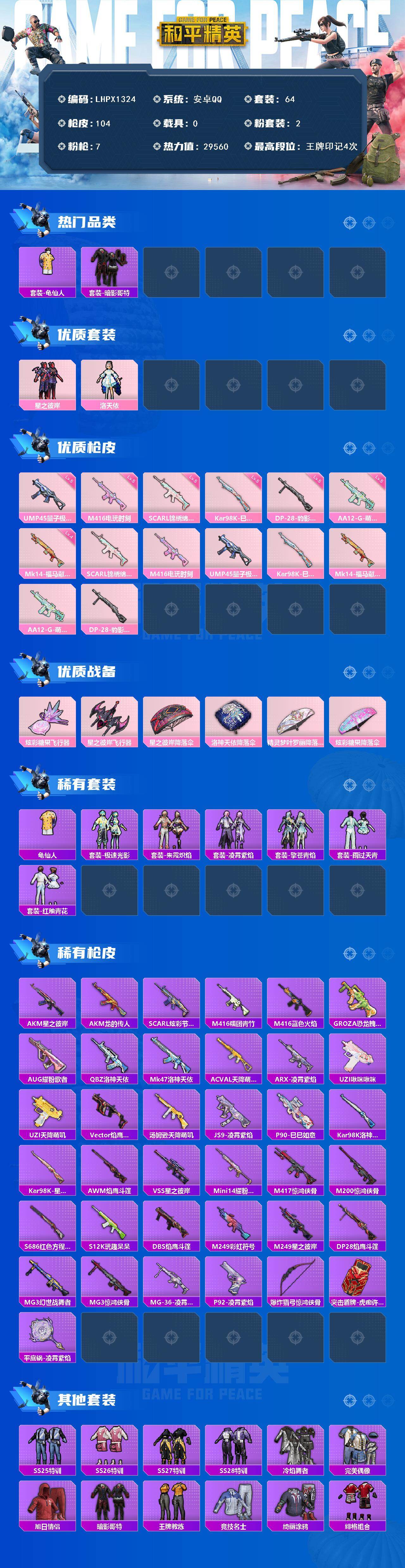 HPLE4115791和平精英账号详情图2