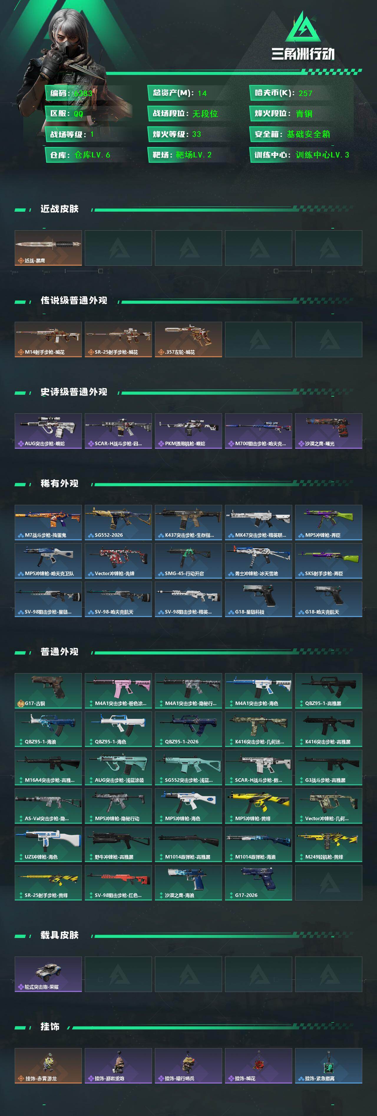 SJZCMW466194三角洲行动账号详情图2 SJZCMW466194三角洲行动账号详情图2