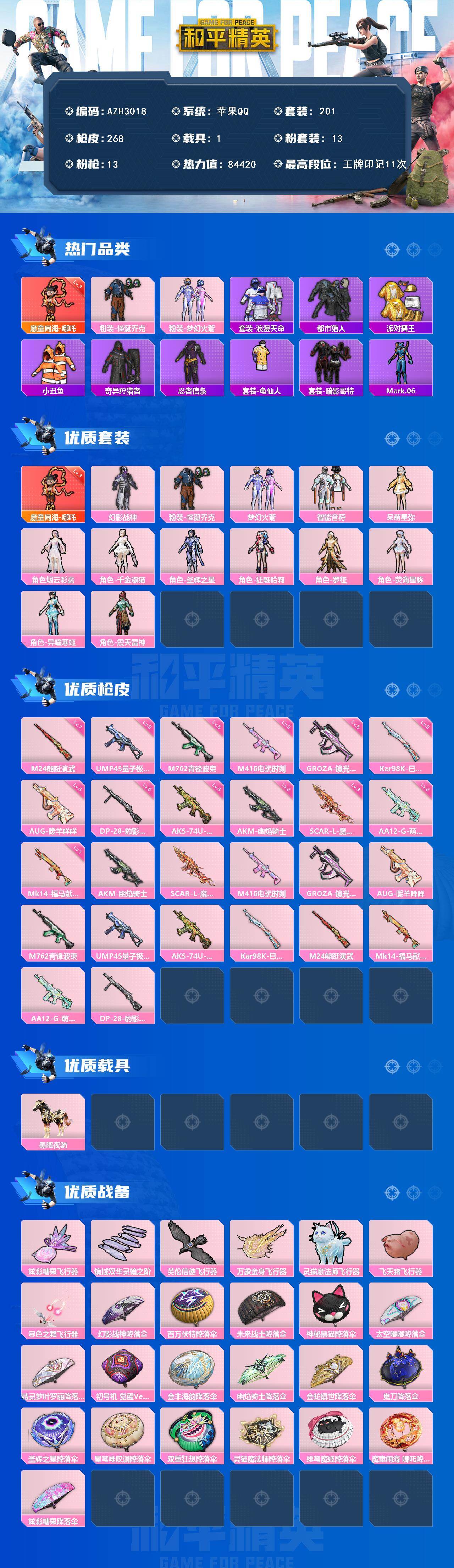 HPQM4115263和平精英账号详情图3