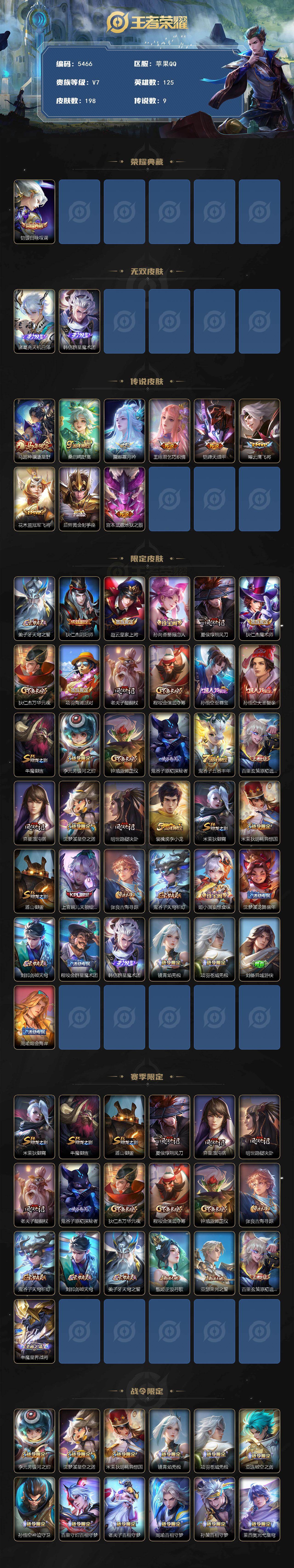 WZCMW4218235王者荣耀账号详情图2