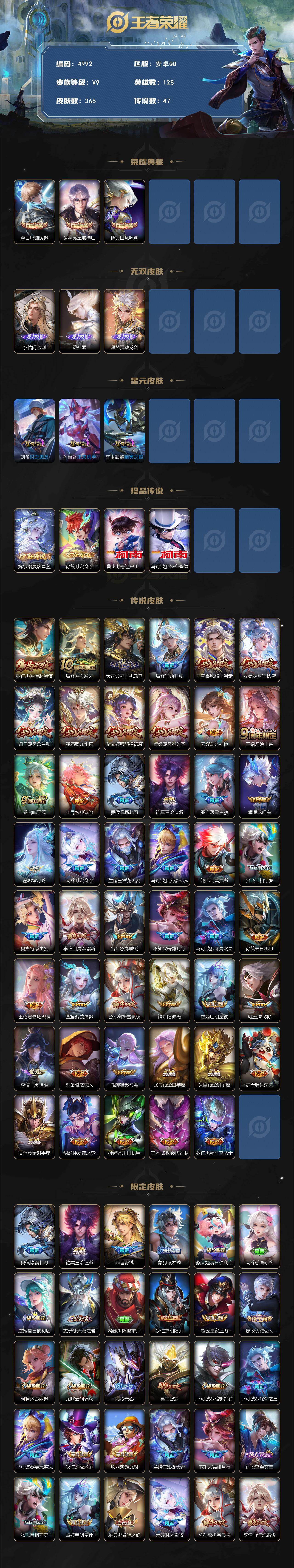 WZJZ4220620王者荣耀账号详情图2