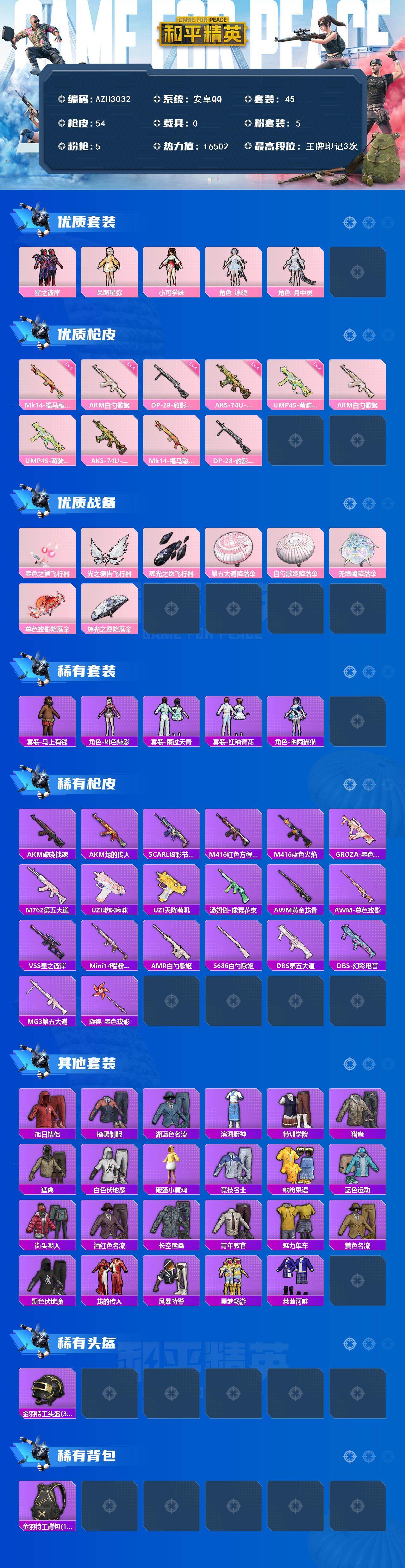 HPQM4115411和平精英账号详情图3