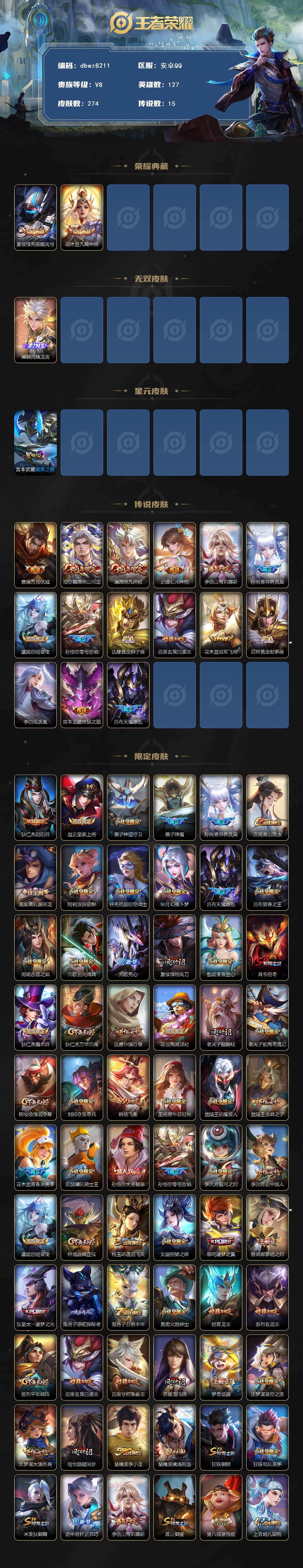 WZQM4211175王者荣耀账号详情图3