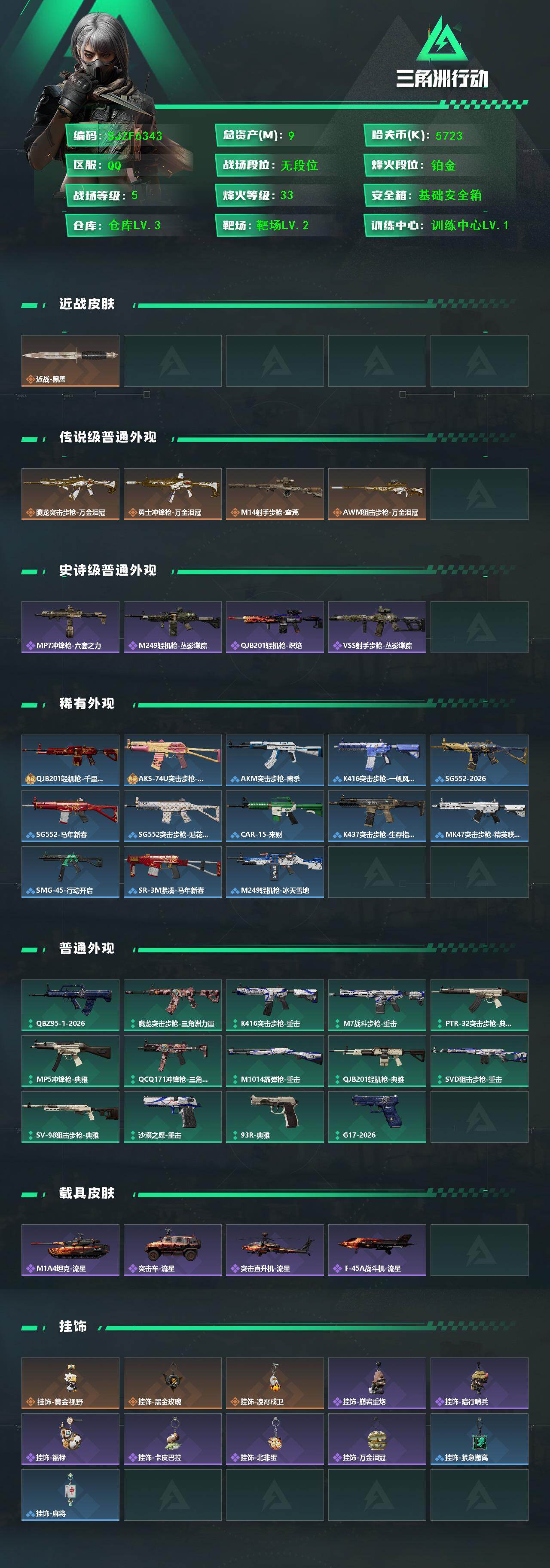 SJZEY463750三角洲行动账号详情图2