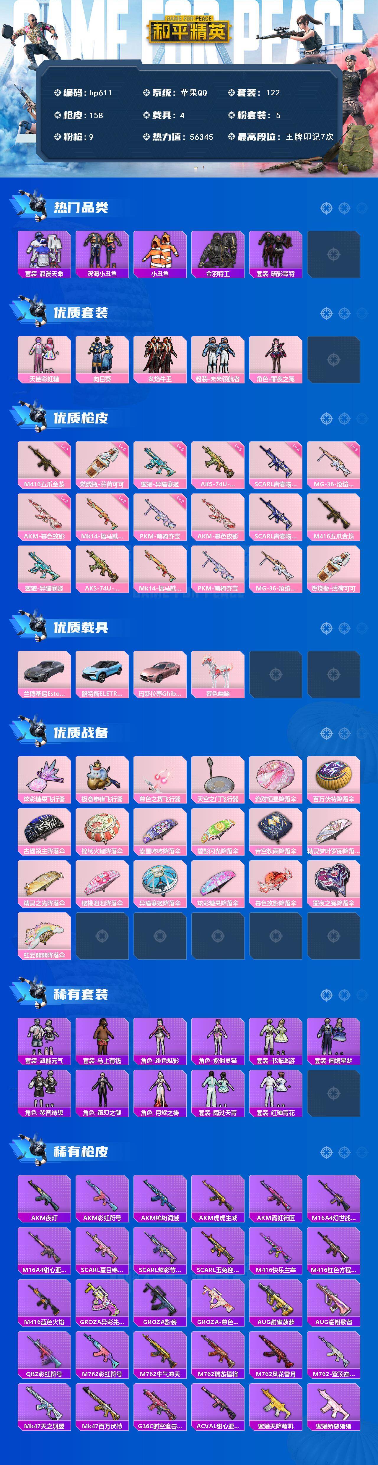 HPLX4113953和平精英账号详情图2