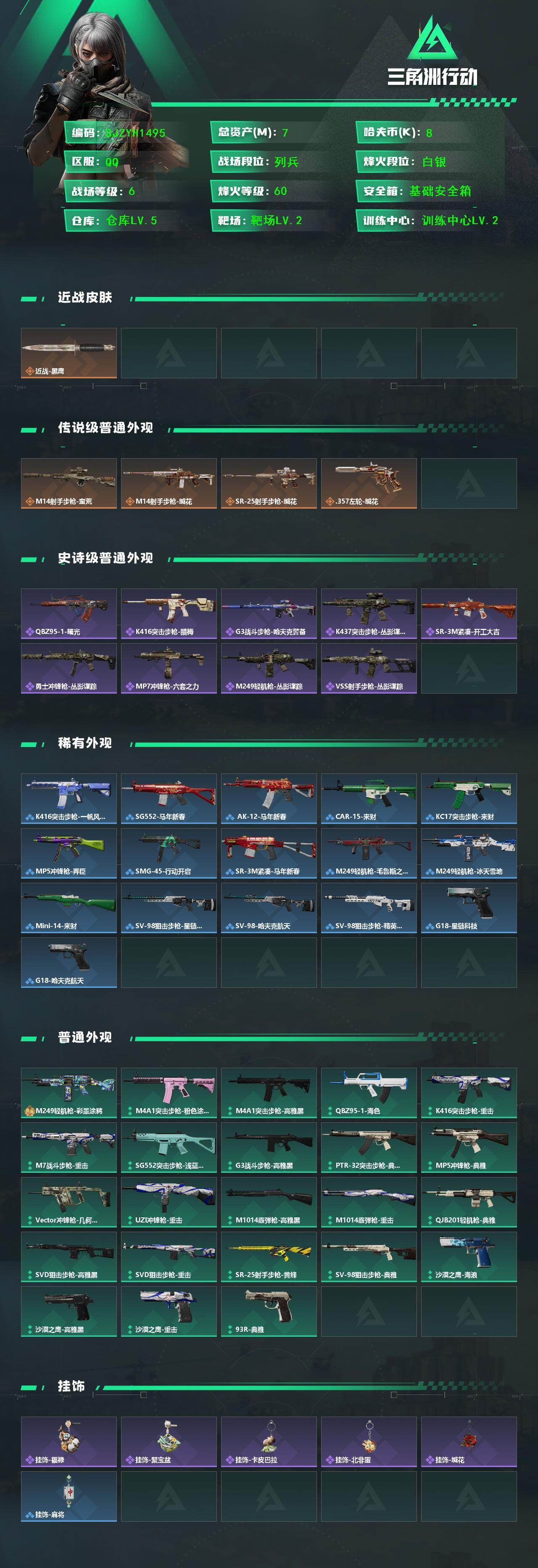 SJZEY462323三角洲行动账号详情图2 SJZEY462323三角洲行动账号详情图2