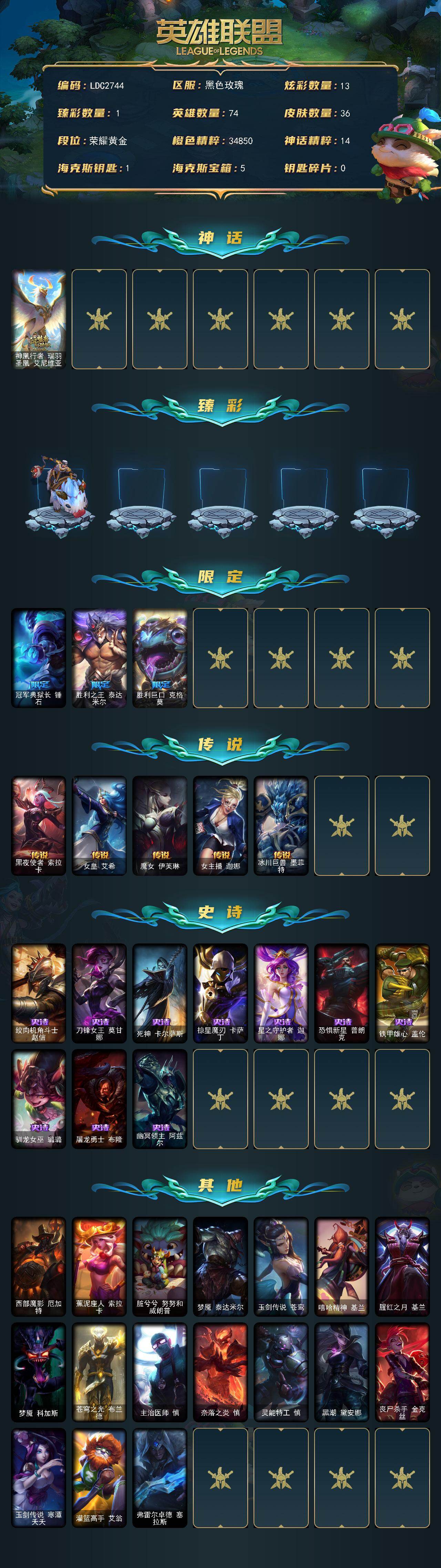 LOLEY420976英雄联盟账号详情图2