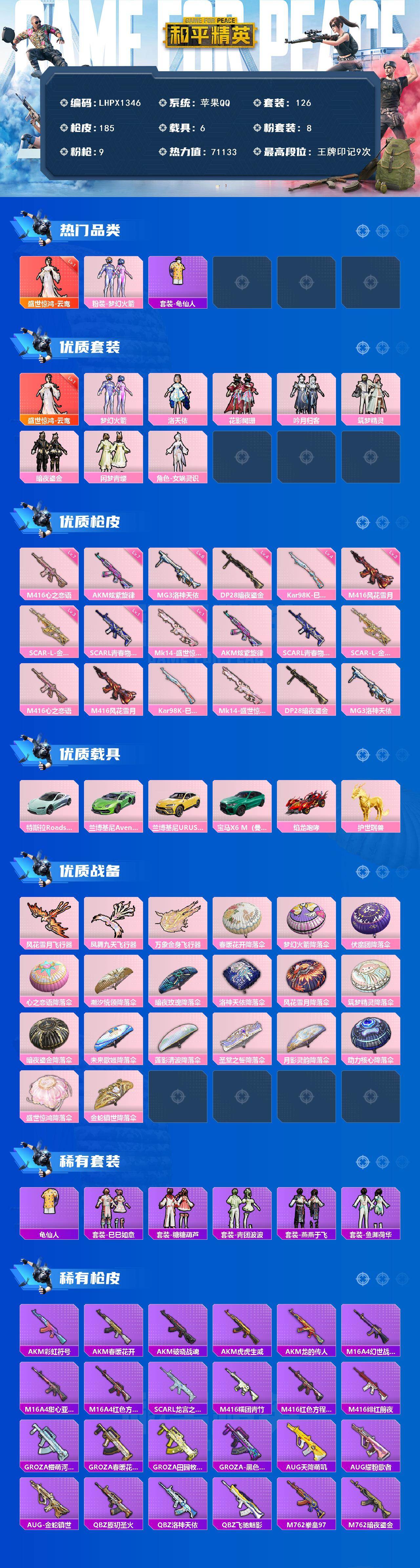 HPLE4114349和平精英账号详情图2