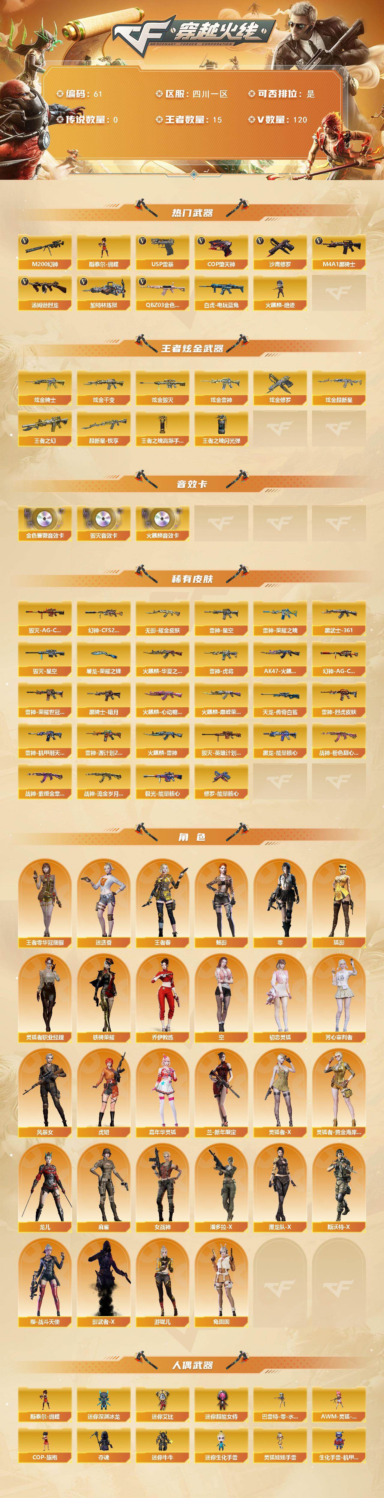 CFQYYX455922穿越火线账号详情图2