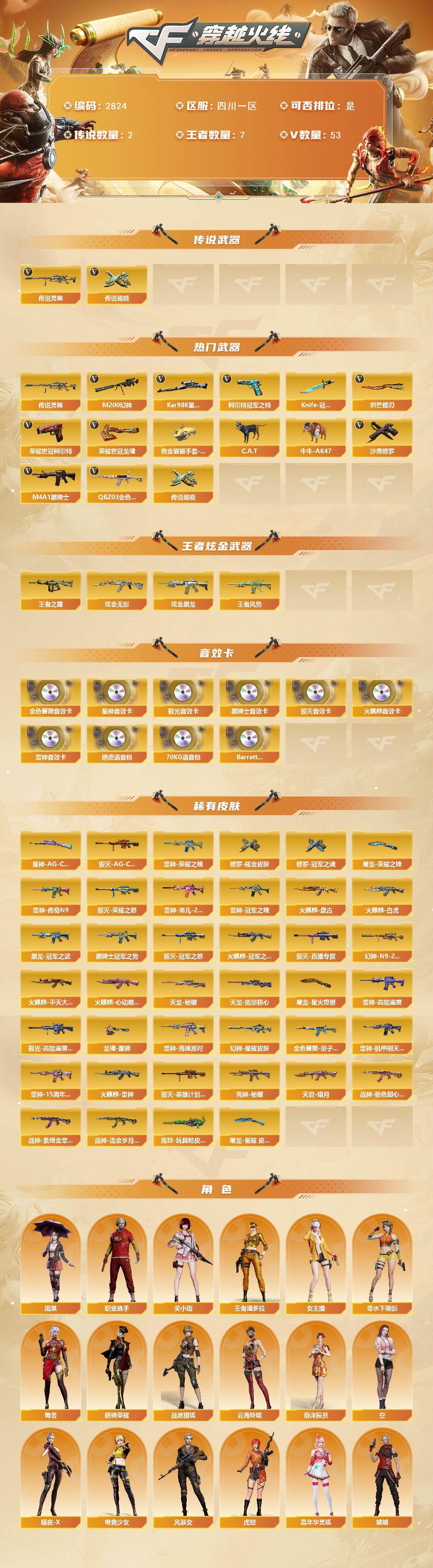 CFCMW458131穿越火线账号详情图2