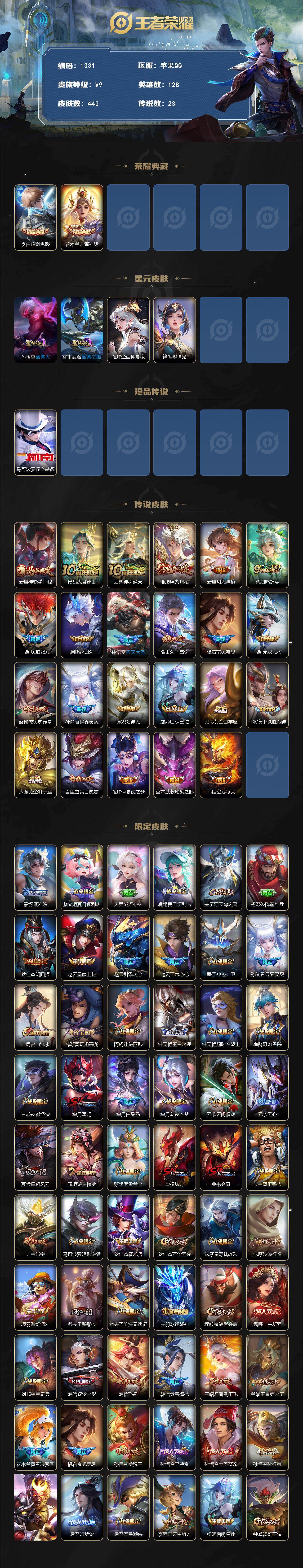 WZCMW4217654王者荣耀账号详情图2