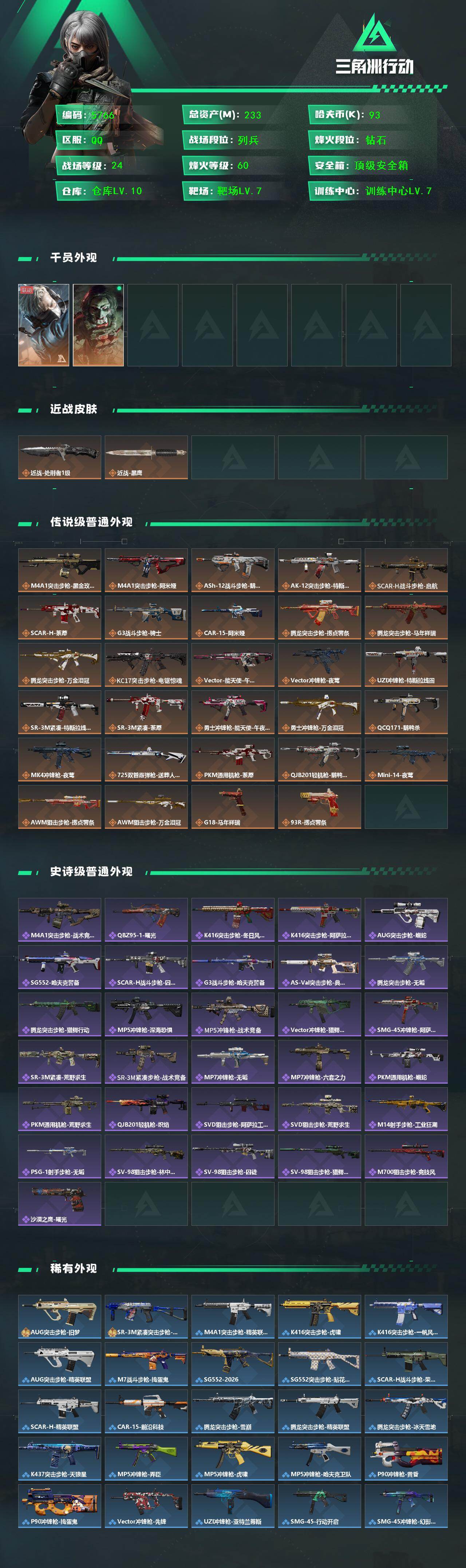 SJZCMW464616三角洲行动账号详情图2 SJZCMW464616三角洲行动账号详情图2