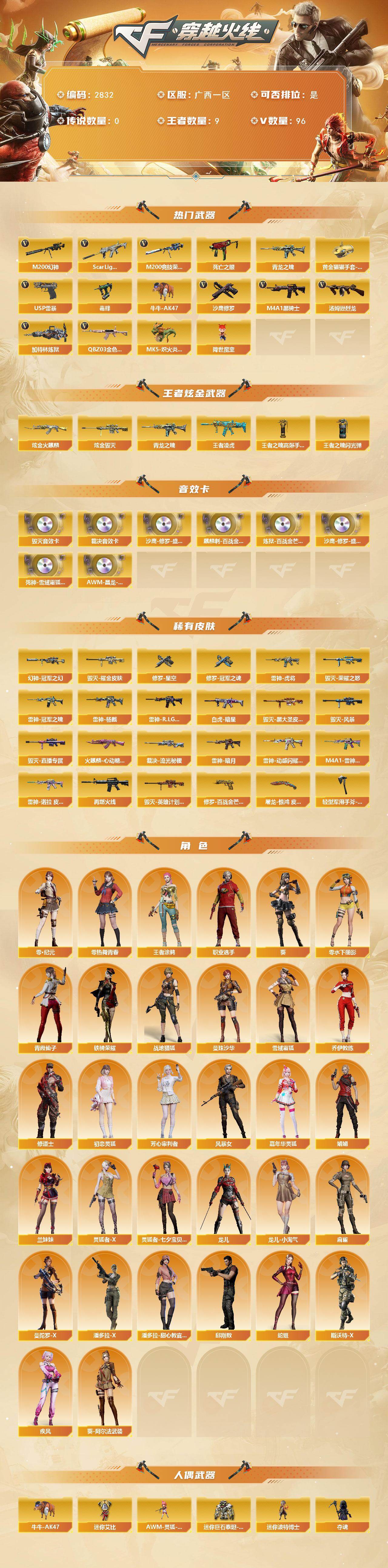 CFCMW458506穿越火线账号详情图2